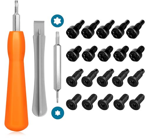 Belleone 4 Sets/20Pcs Video Doorbell Screws T6 T15 Kit with Double-Ended Ring Screwdriver, Replacement Security Screws Fit for Doorbell, Doorbell 2, Pro & Elite, Torx Head Screws for Battery Change