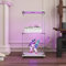 DADEA Vitrine en Verre 2 étagères, Meuble Vitrine Verre avec LED et Portes, 86x40x36 cm Vitrine Salon Vitrine pour Collection, Transparent Armoir de Verre (Blanc, 2 Niveaux)