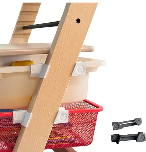 [ TEST SEHR GUT, NOTE 1.1 *] EmSoLi Adapter Schwarz für Ikea Trofast Box Korb Drahtkorb, kompatibel mit Stokke Tripp Trapp Baby Hochstuhl, Hochstühle Kinderstuhl Zubehör, Befestigung Kinder Hoch Stuhl