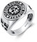 PROESS Memento Mori Ring 925 Sterling Silber Skull Ringe Totenkopf Ring Memento Mori Schmuck Geschenk für Damen und Herren(Größe 10)