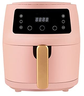 MZGDONGF Freidora de Aire, máquina de Papas Fritas automática sin Humo Inteligente para el hogar, Pantalla táctil de 6 l, multifunción (Color: Rosa) Safehappy