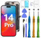 ATEVENSE Geeignet für iPhone 14 Pro Bildschirm Ersatzkit 6,1 LCD Display 3D Touch IPS FHD COF Vollständige Montage Edelstahl Reparaturset Wasserdichter Rahmenaufkleber + Panzerglas