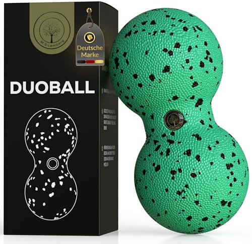 M.S.Lemberg® Duoball - Faszienball Massageball für Selbstmassage - Ideale Massage für Rücken, Nacken, Schulter, Wirbelsäule & Beine - Twin Peanut Duo Ball Faszienrolle - Doppelball klein 8cm