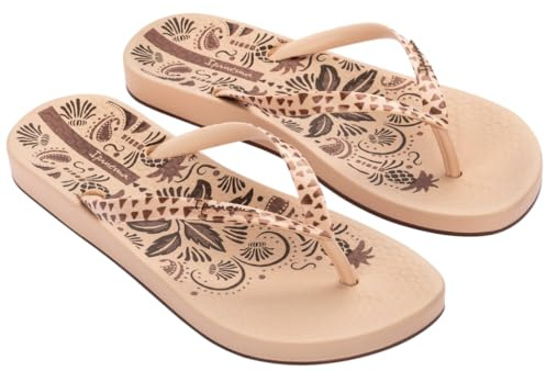 Ipanema Femme ANAT Nature VIII FEM Flip-Flop, Beige/Beige/Brown, 38 EU