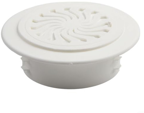 Rejillas de ventilación redondas – Rejilla de ventilación de plástico para decorar la pared, ventilación para baño, ducha, conducto de ventilación (80 mm)