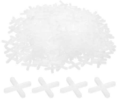 sourcing map 500pcs Tile Spacers 3mm Hard Plastic Cross Tiles Leveler Spacer Installation Ceramic Spacing Clips for Wall Floor