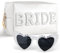 GADITIEK Gadget Sposa to Be Kit, Addio al Nubilato Pisello, Gadget Addio al Nubilato Sposa e Amiche, Bride to Be Occhiali da Sole et Sac à Cosmétiques, Regalo per Addio al Nubilato