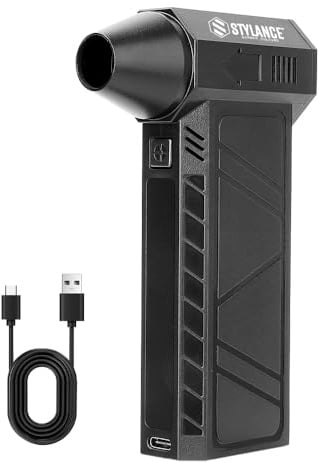 STYLANCE Compressed Air Duster,130000RPM Electric Air Duster Turbo Fan, High-Speed Air Blower with 4 Gear,for Cooling,Keyboard, Salon, Car, Home, Outdoor Cleaning,Type-C