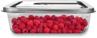 CASO VacuBoxx Inox XL 4.5-Vakuum-Frischebehälter, 4500 ml Volumen, für druckempfindliche und flüssige Lebensmittel, BPA-Frei, Backofenfest, spülmaschinenfest, gefrierfest