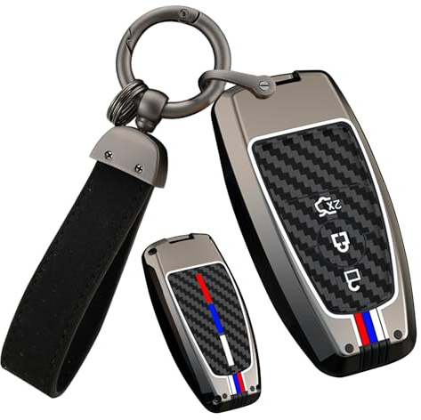 ontto Convient pour Ford Ranger Raptor Mondeo Mustang Ecosport Custom Kuga Fiesta Transit S-Max Boîtier de clé en métal 3 boutons