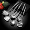 Juego de Utensilios de Cocina de 6 Piezas,304 Acero Inoxidable,espátula y cucharón, cuchara de skimmer,espátula ranurada,cuchara de espagueti y cuchara de arroz,Apto Para Lavavajillas