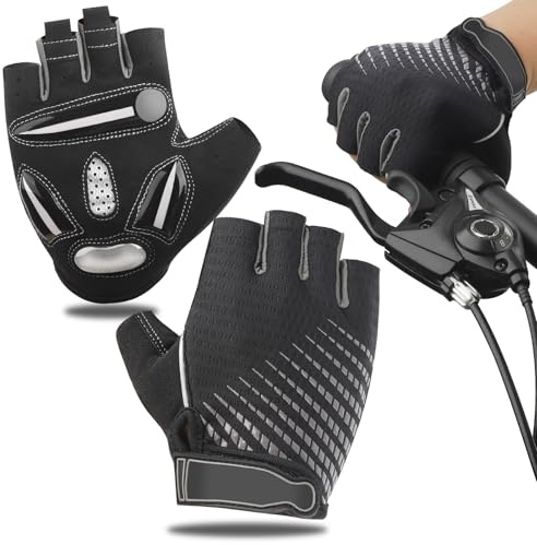 JTENG MTB Handschuhe,Halbfinger Sommer Fahrradhandschuhe für Männer und Frauen,Stoßfestes GELAtmungsaktivBequemRutschfest Geeignet für Motorräder Fahrräder MTB Fitnessstudio
