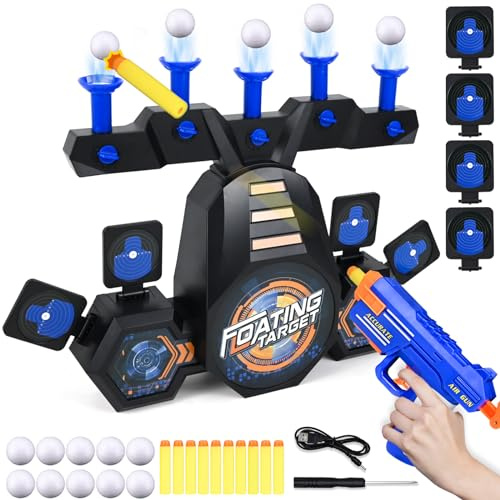 Joellfuner Hover Spielzeug Pistole für Nerf Gun Zielscheibe, Mehrere Möglichkeiten zu Spielen Elektronische Zielscheibe für Nerf Pistole, Spielzeug Geschenke für 6 7 8 9 10 11 12 Jahre Kinder (1)