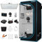 PlantiGrow Growzelt Komplettset – Professional - Indoor Gewächshaus, Vollspektrum Lampe (301H LED Dimmbar), 1680D, Carbon-Filter, Inline-Kanalventilator mit APP Funktion (100x100x200cm)