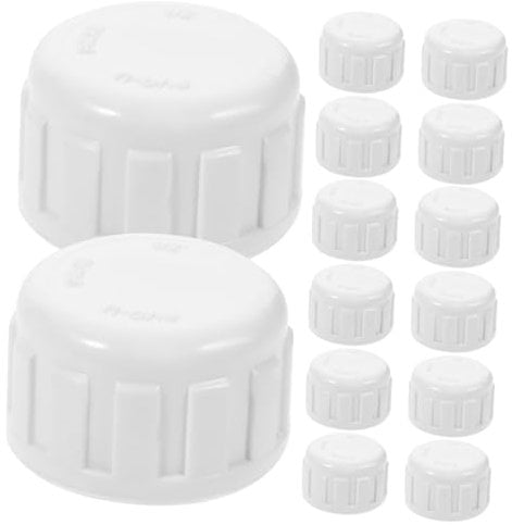 Lurrose 1set PVC Water Line End Caps Thread Hose Plug for Irrigation Sprinkler Systems Swimming Pools and Outdoor Applications 25pcs