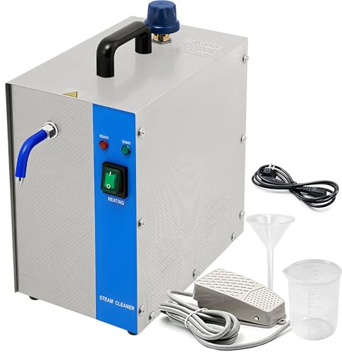 HEIHEIZI Professioneller Schmuckdampfreiniger, 1300 W, 2 l, Dampfreinigungsgerät für Schmuck, Edelstahl 304, Edelsteindampfreiniger, 135 °C/275 °F, Silberwaschgerät für Gold und Edelsteine