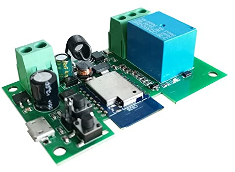 Correa 12 V WLAN Relais Tuya Smart Life App Schaltermodul, Fernbedienung, Timer, Selbstsperrend, Funktioniert mit Home, 2 Wege Steuerung