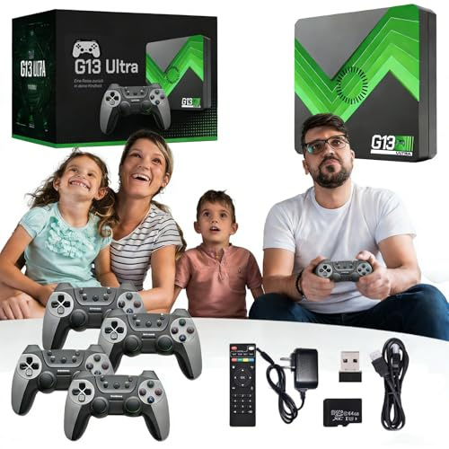 Retrowave G13 Ultra 100 000 jeux, G13 Pro Game Box 4K, console de jeu vidéo Plug and Play, 60 images par seconde, plongez dans le monde des classiques, Experience Childhood (manette 128G-70000-4)