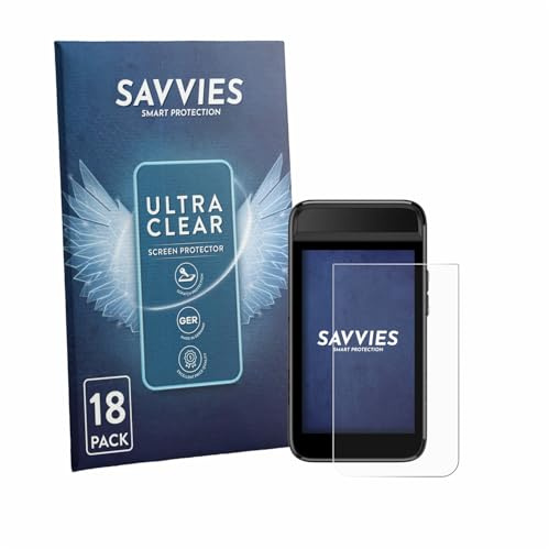 Savvies 18 Stück Schutzfolie für Garmin Approach G82 Displayschutz-Folie Ultra-Transparent