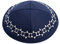JL Kippha's Cotton Marineblau Embroided Davidstern Kippah Yarmulke jüdischen Yamaka Kippa Cap Judaica