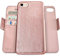 dreem Fibonacci 2-in-1 Wallet Case for Apple iPhone SE 3 (2022), SE 2, & 8/7 - Luxury Vegan Leather, Magnetic Detachable Shockproof Phone Case, RFID Card Protection, 2-Way Flip Stand - Rose