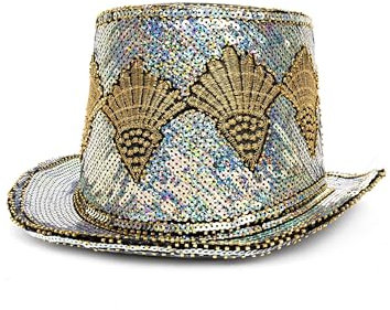 Deiters Zylinder Pailletten silber deluxe