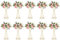 10 Stücke Metall Blume Trompete 50cm Höhe Vase Hochzeit Herzstück Vase Tischdekoration für Hochzeitstag Zeremonie Party Geburtstag Event Gang Dekoration