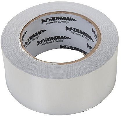 Loops 50mm x 45m Aluminium Foil Tape - Insulation/Underlay Jointing Seal Tape | Adhesive - sticks to most surfaces | Waterproof Vapour VCL Rated - Joist Gutter Downpipe Flooring Join Roll