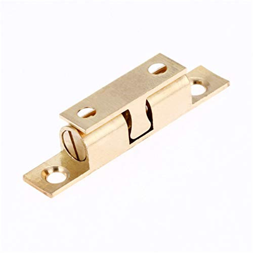 NO LOGO NJ-Spring, 1Pc 60mm Messing Doppelkugelschnapper Schranktür Sperre All Kupfer-Touch-Korn-Türverschluss Federklammer Kabinett Tür-Festhalters (Größe : 60 x 10mm)