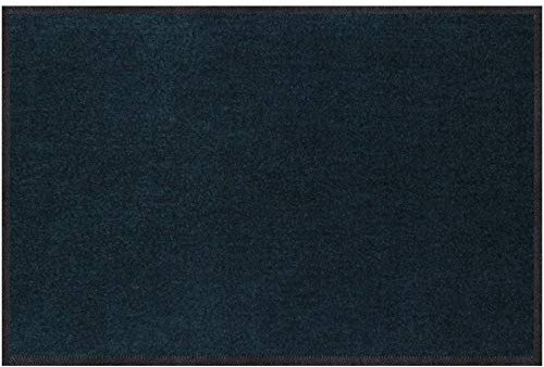 Salonloewe Fußmatte & Eingangsmatte in Unifarben Blaupetrol - waschbare Sauberlaufmatte & Fußabtreter in 40x60 cm - Wohnmatte im schlichten Design