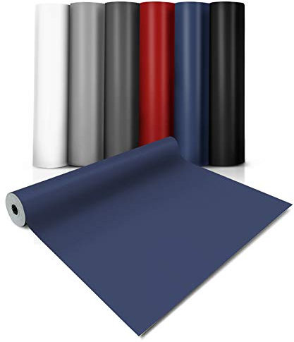casa pura® CV Bodenbelag Expotop - extra abriebfester PVC Bodenbelag (geschäumt) - Einfarbig Blau - Oberfläche strukturiert - Meterware (200x550 cm)
