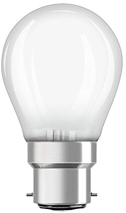 OSRAM Filament LED Lampe mit B22d Sockel, Warmweiss (2700K), Tropfenform, 4W, Ersatz für 40W-Glühbirne, matt, LED Retrofit CLASSIC P, 10er-Pack