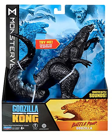 Monsterverse Godzilla vs. Kong Sammlerstück 7 Zoll Deluxe, hochdetaillierte und skulptierte, artikulierte Godzilla-Actionfigur mit Monsterkampfgeräuschen, geeignet für Kinder ab 4 Jahren+