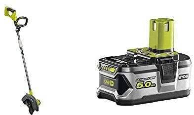 Ryobi RY18EGA-0 18V ONE+ Cordless 22cm Edger (Bare Tool), 18 V & RB18L50 ONE+ Lithium+ 5.0Ah Battery, 18 V