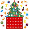 Calendario Dell'Avvento Natale, Albero di Natale in Feltro per Bambini, Calendario Avvento da Riempire, Albero di Natale Feltro Calendario dell'avvento con 24 Ornamenti per Decorazioni Natale