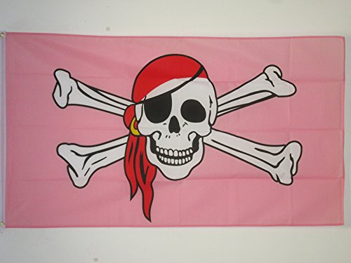 AZ FLAG - Bandera Pirata Roso con Bandana Roja - 90x60 cm - Bandera con Calavera 100% Poliéster con Ojales de Metal Integrados - 50g - Colores Vivos Y Resistente A La Decoloración