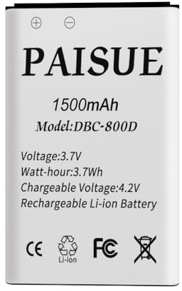 [1500mAh] Battery for Doro Phone Easy 6520, DBC-800D Battery Replacement for Doro Phone model 6030, 6050, 6526, 6620, 500, 506, 508, 509, 510, 715, 3.7V Rechargeable