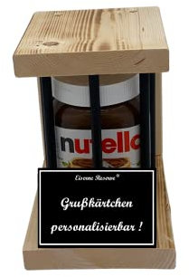 Personalisierte Geschenke für Kinder Geschenkidee mit Namen personalisierbar - Notfall Reserve Black Edition Nutella Glas (1 x 450 g) - Papa Mama Geburtstag Hochzeit