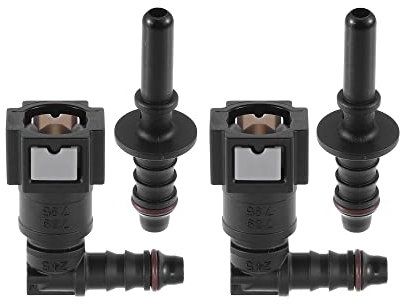 X AUTOHAUX 7.89mm to 8mm 90 Degree Car Fuel Hose Quick Release Connector 2 Set