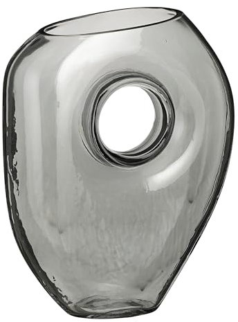 Mica Decorations Jay Vase - L18 x B8 x H23 cm - Glas - Grau