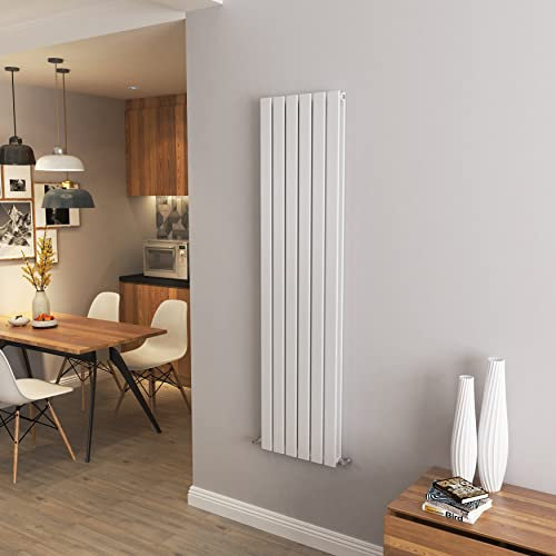 White Vertical Radiator Double Column Flat Panel Central Heating Radiators 1600 * 408mm