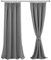 JIUZHEN Gardinen mit kräuselband Verdunklungsvorhänge Gardinen Wohnzimmer Vorhang Blickdicht Vorhänge Schlafzimmer Thermovorhang Grau H260 x B140 cm 2er Set