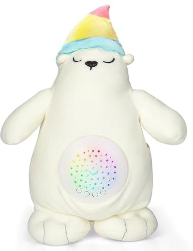 EAQ Baby Sleep Aid Soother Newborn Toys with Nursery Decor Night Light Projector, 12 Soothing Sounds,White Noise Machine,Newborn Boy Girl Gifts Age 1 2 3,Baby Essentials for Newborn (Polar Bear)