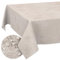 Stoff Tischdecke Tischwäsche Textil Tischtuch Baumwolle Polyester Gewebe abwaschbar pflegeleicht, in rund oval eckig Japondi Beige 180x100cm Schnittkante