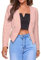 Blazer pour femme, manches longues et courtes, élégantes, légères, pour affaires, bureau, travail, couleur unie, Rose, XXL