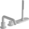 hansgrohe Tecturis S - 3-Loch Badewannenarmatur Wannenrand für 2 Verbraucher, Wannenrandarmatur mit Handbrause, Duschschlauch, Brausehalter und Schlauchbox (sBox), Mattweiß