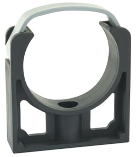 FITT Collier de fixation pour tubes avec attache Ø 63 mm - Coude PVC 90° pour piscine - Gris