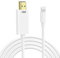 Cable Lightning a HDMI para iPhone, adaptador AV digital 1080P, conector de pantalla de sincronización de video HD de iPhone a HDMI para proyector de TV y monitor de 6.6 pies