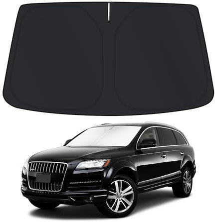 D-Lumina Windschutzscheiben-Sonnenschutz für Au-di Q5 2010 Zubehör, Sonnenschutz Für die Frontscheibe, Auto-Windschutzscheiben-Schutzschutz Gegen UV-Strahlen, Faltbar und Tragbar