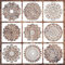 Yosugar 9 Stück Mandala Schablonen,Wand Schablonen,Malschablonen für Scrapbooking Zeichnung Verfolgung Wand Haus Dekoration DIY Geschenkkarten Geschenke Kinder (Mandala-9 Stk)